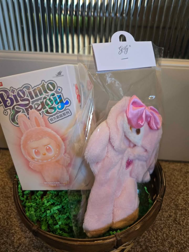Holiday Gift Basket with Big into Energy Labubu and outfit