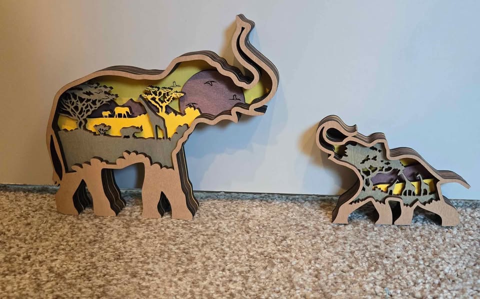Elephant Family Shelf Sitter