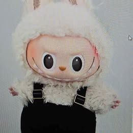 Labubu Black Overall Outfit (clothing only, doll not included)