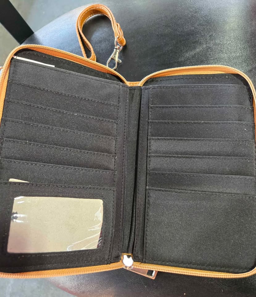 Western Fringe Women's Crossbody Phone Wallet - Tan