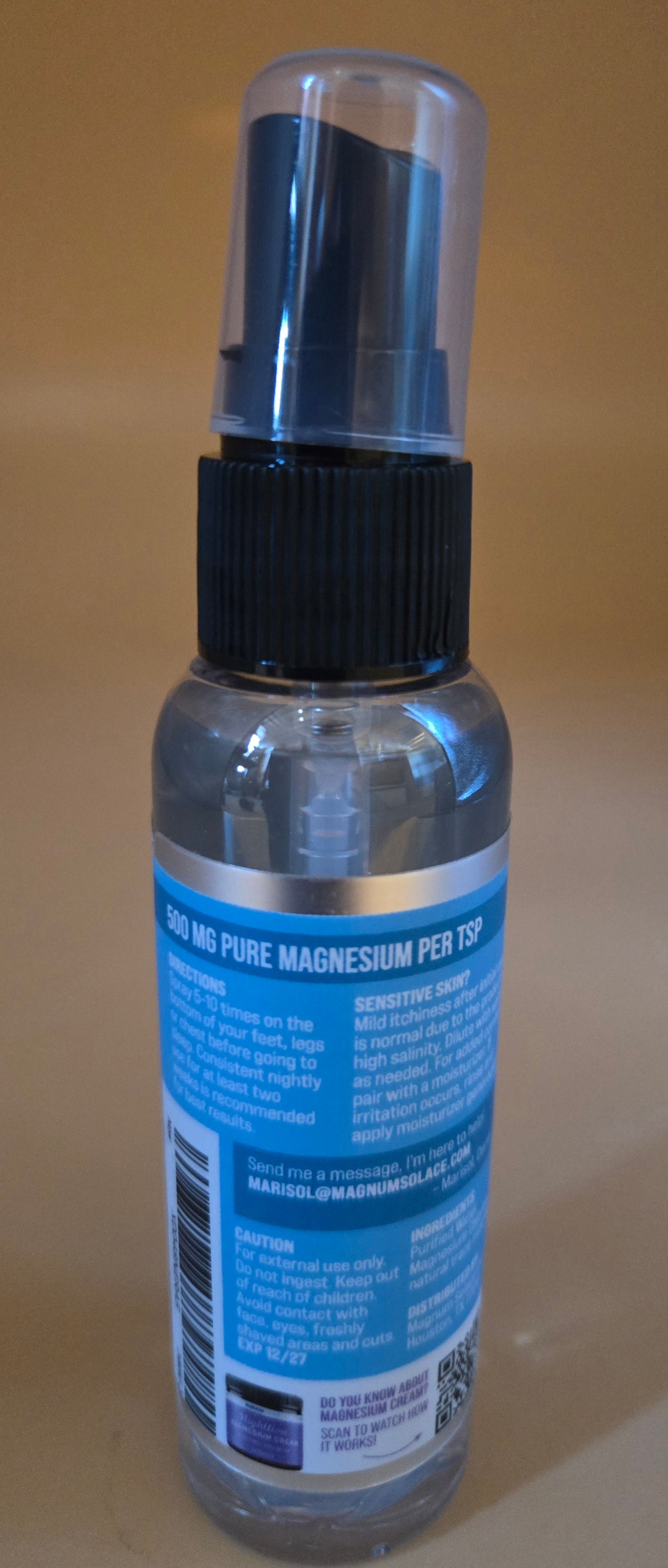 Magnesium Oil Spray For Restless Legs, Sleep, Muscle Relief