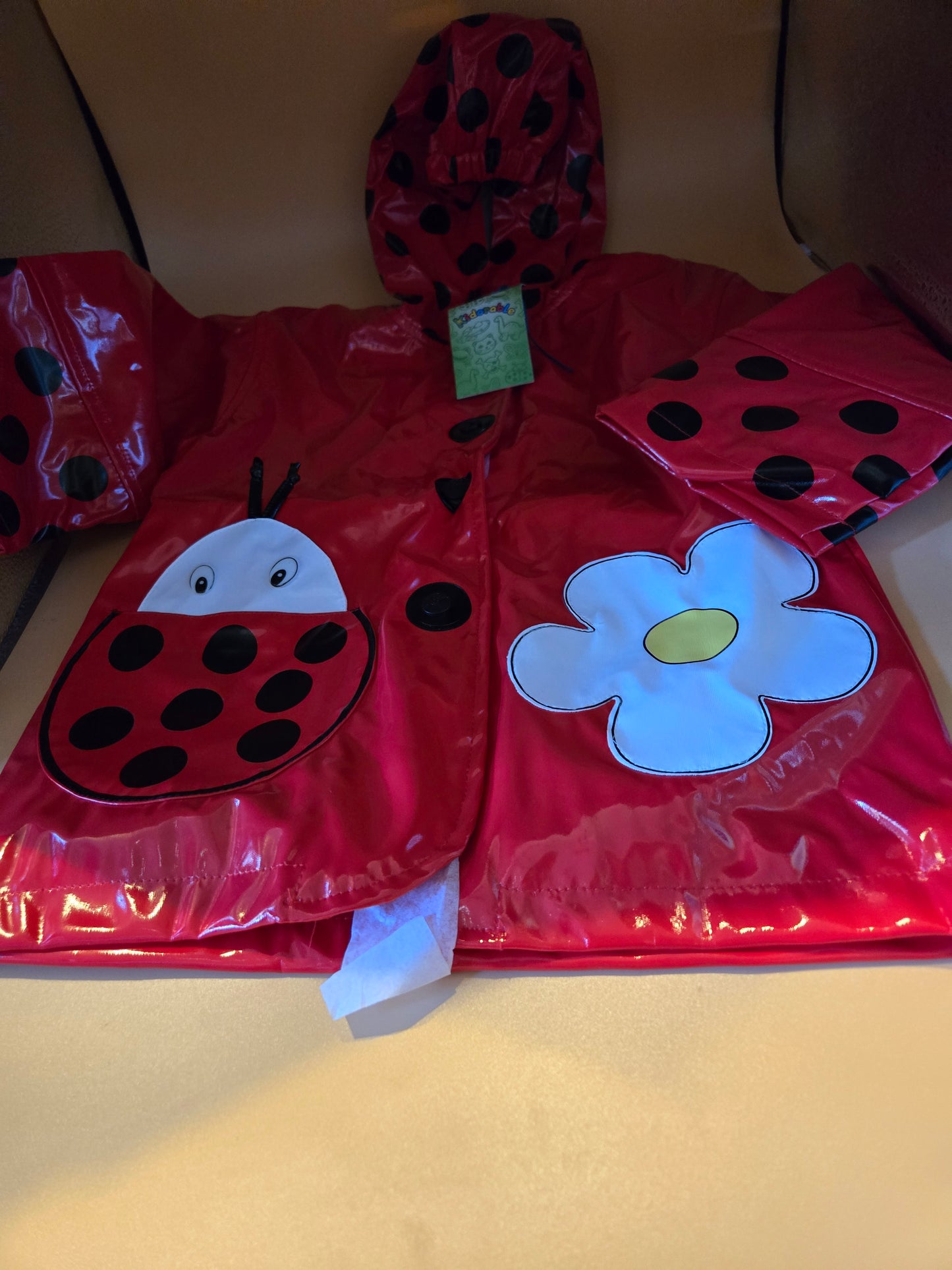 Kidorable Ladybug Raincoat with Kidorable Carved Hangers