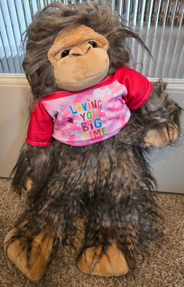 Legend of Bigfoot Plush Stuffed animal - Loving you big time.