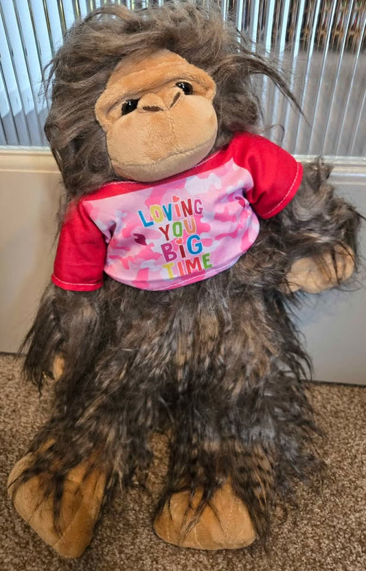 Legend of Bigfoot Plush Stuffed animal - Loving you big time.