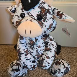 Cow Plush Backpack - Farm Pals Conchos and Cowprint