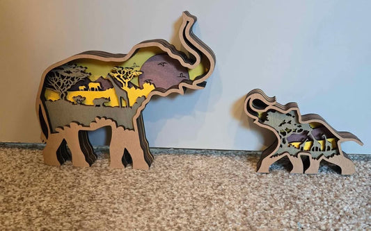 Elephant Family Shelf Sitter