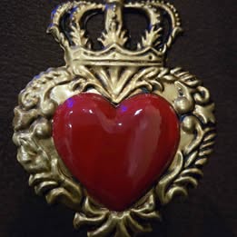 Hand-painted Mexican Tin Heart