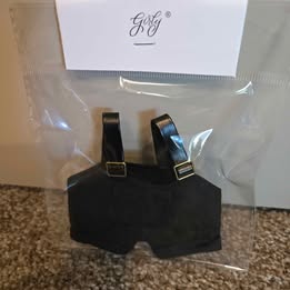 Labubu Black Overall Outfit (clothing only, doll not included)