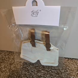 Labubu Ivory overall outfit (clothing only, doll not included)