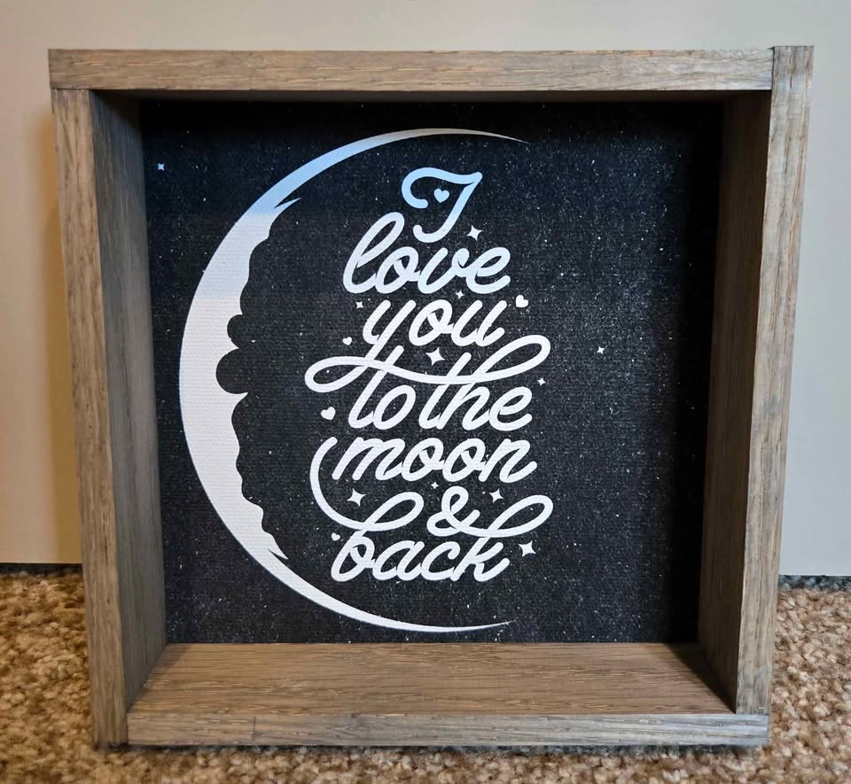Nursery Baby Kids Sign - Love you to the Moon and Back