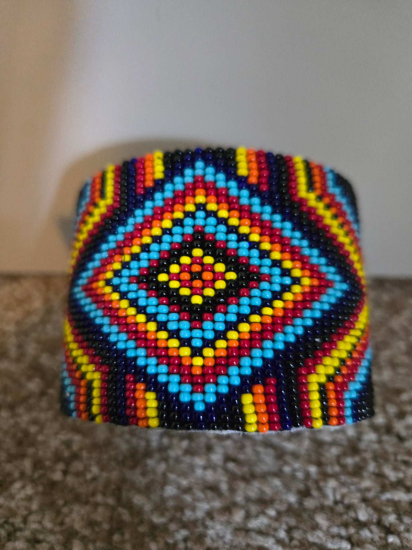 Multicolor Medicine Man's Eye Cuff Leather Bracelet