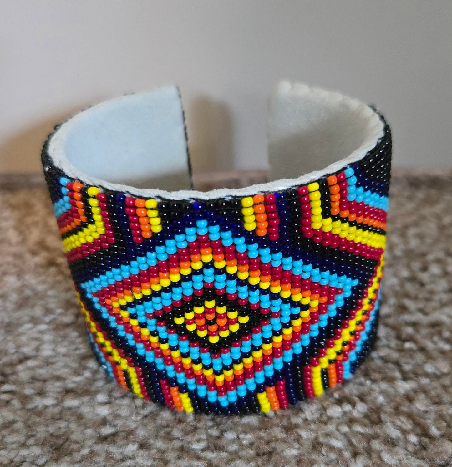 Multicolor Medicine Man's Eye Cuff Leather Bracelet