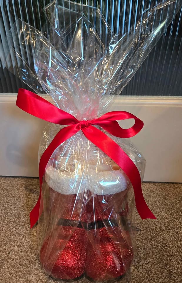 Santa Boot Planter gift basket