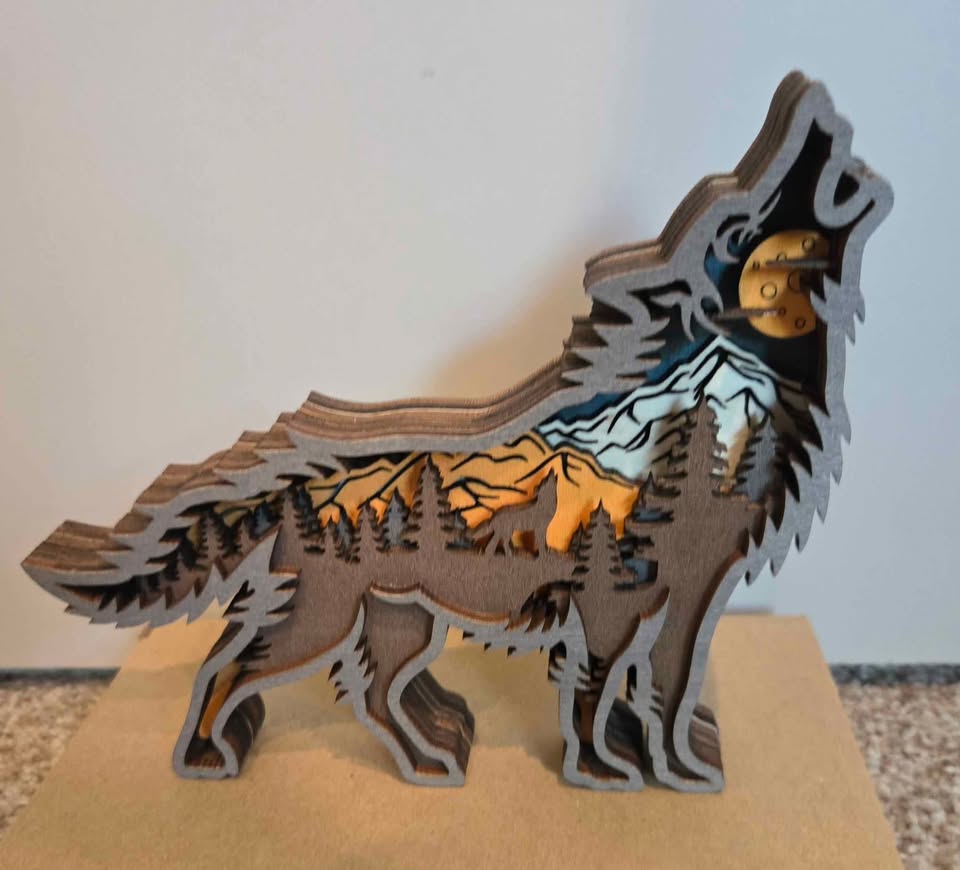 Small Wolf Shelf Sitter