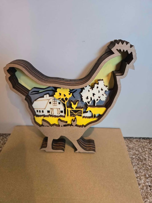 Yellow Chicken Shelf Sitter